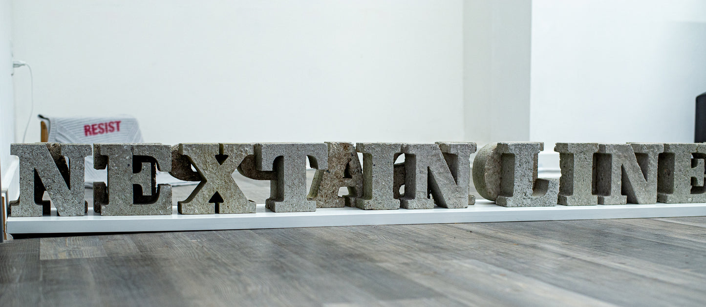 Concrete Poetry: NEXT IN LINE TO BE WHITE/NEXT IN LINE TO DISAPPEAR