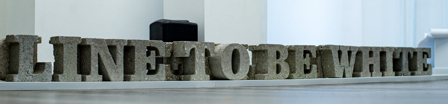 Concrete Poetry: NEXT IN LINE TO BE WHITE/NEXT IN LINE TO DISAPPEAR